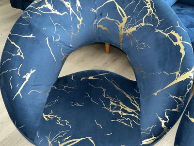 Blue Velvet Cosmopolitan Accent Chairs