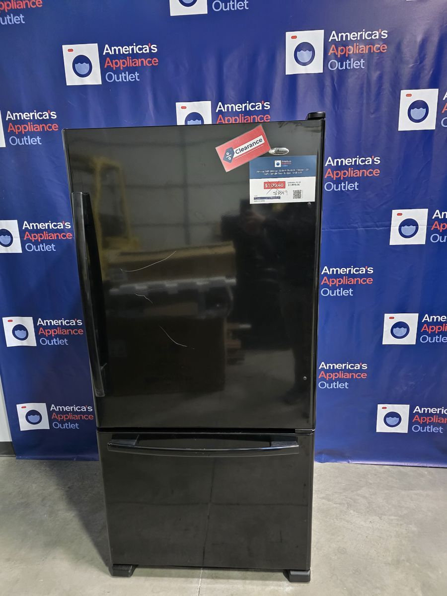 Clearance! Amana Refrigerator- 33 inch Bottom Freezer - Single Door Fridge