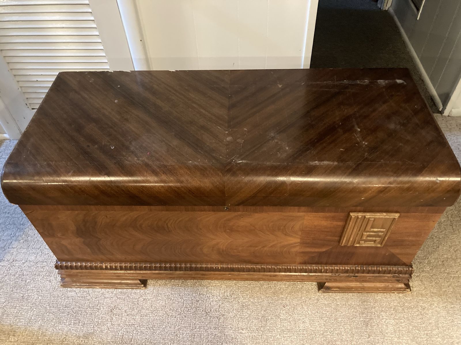 Vintage blackbird Cedar chest