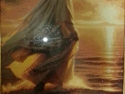 Framed Jesus Walking on Water Diamond Painting - Sparkly Religious Wall Art Decor