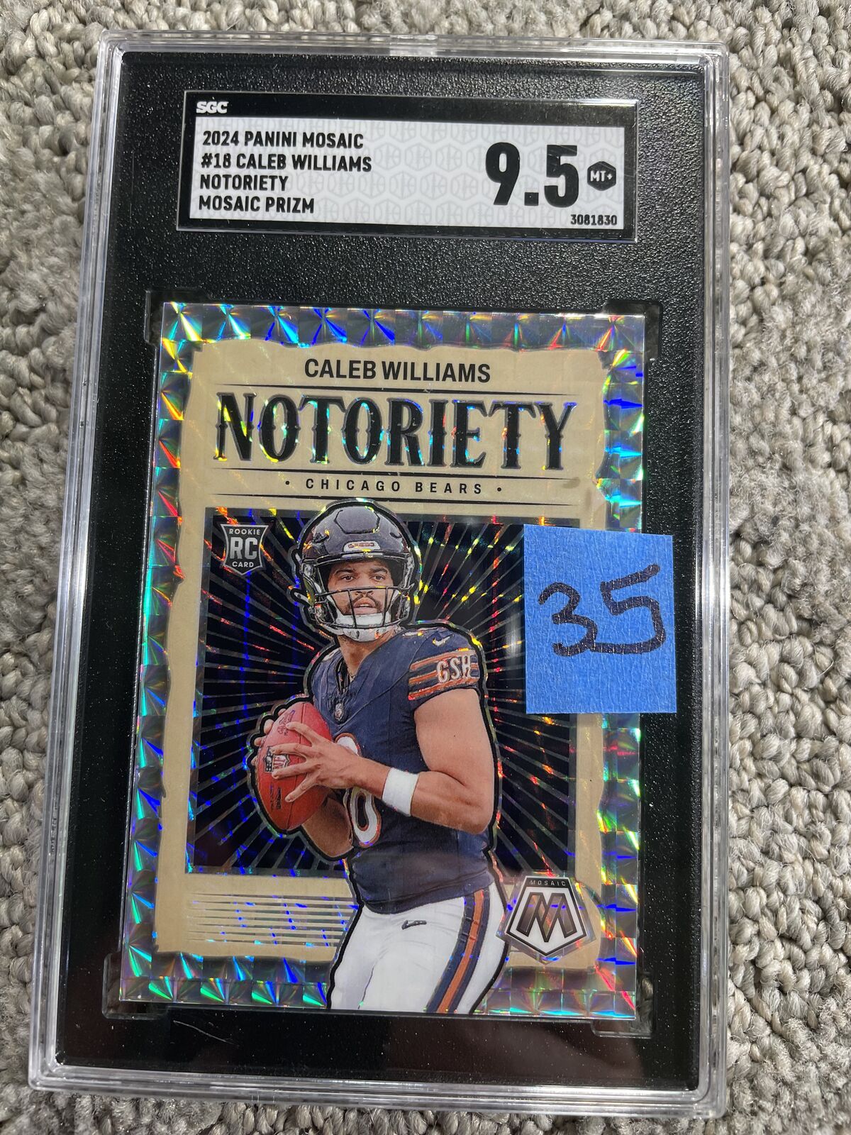 Caleb Williams Chicago Bears graded slabs