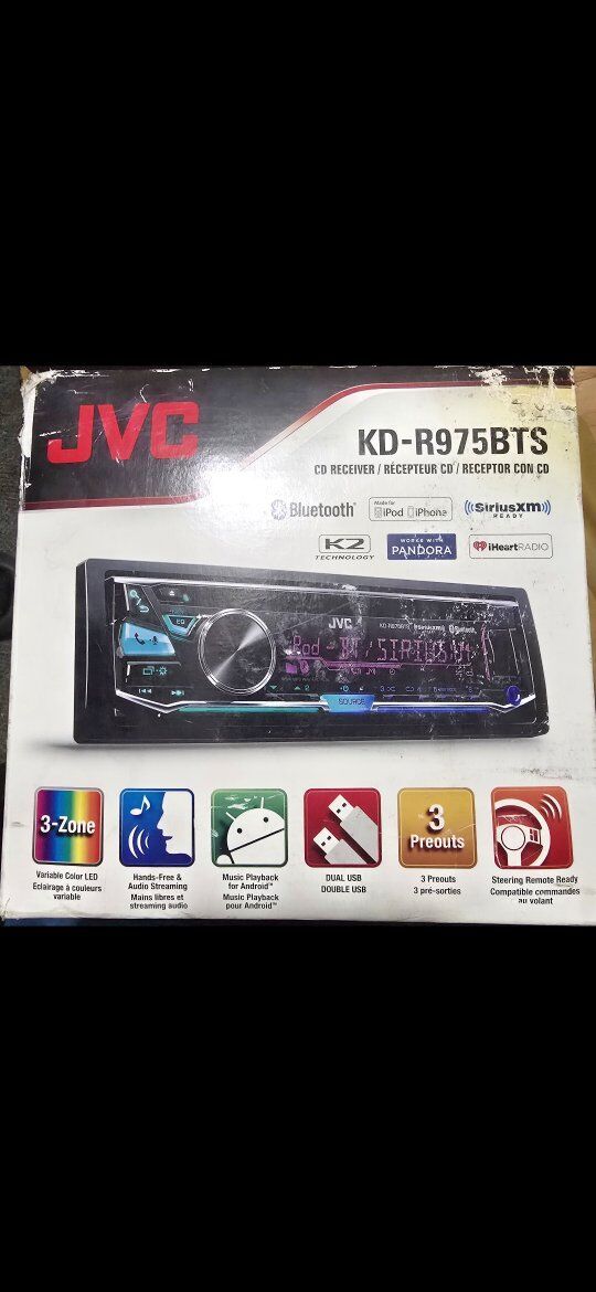 JVC Arsenal KD-R975BTS Single DIN CD Receiver