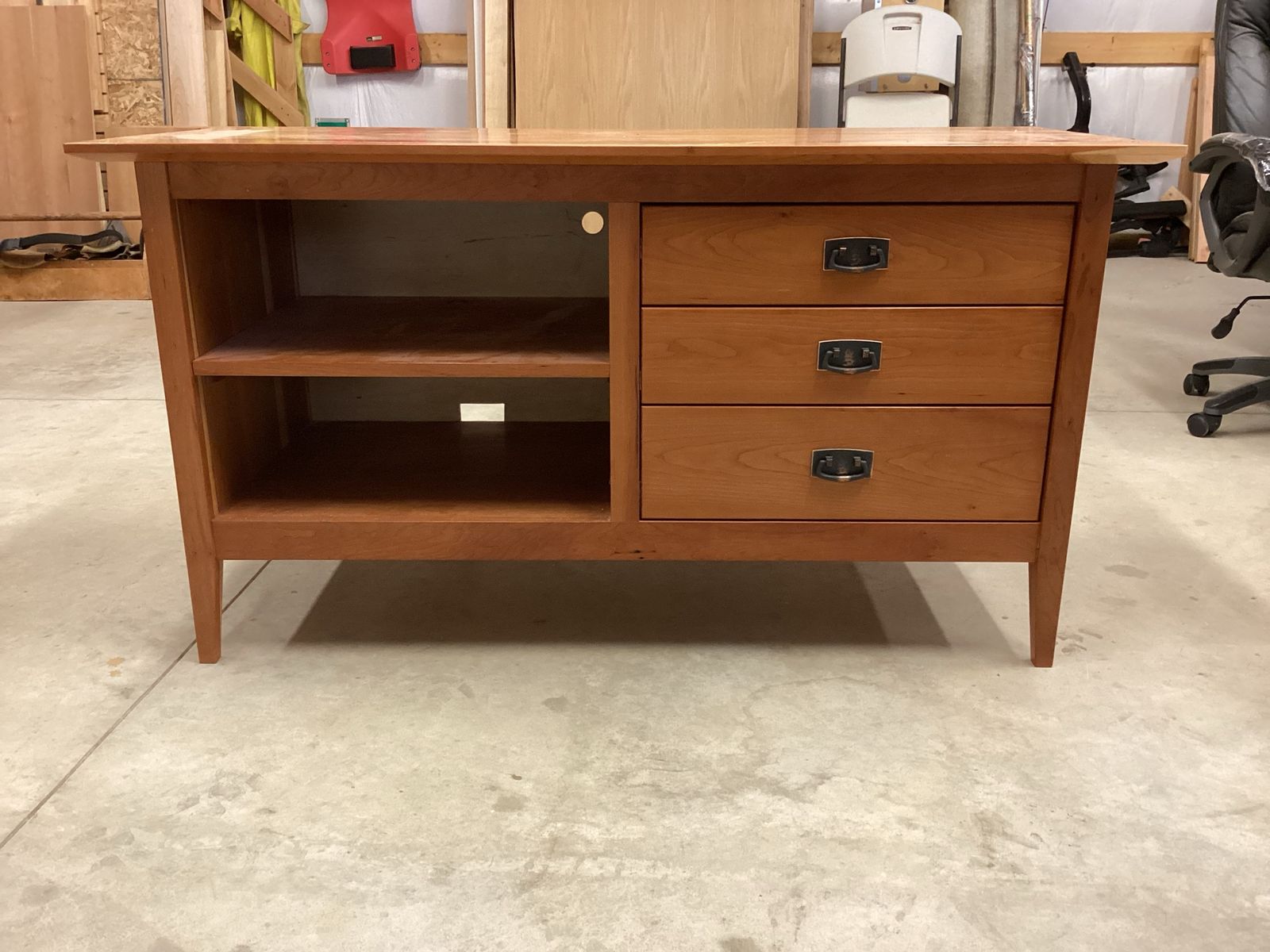 Custom Made Solid Cherry TV Stand/ Entertainment Center. Located in Oakley, UT