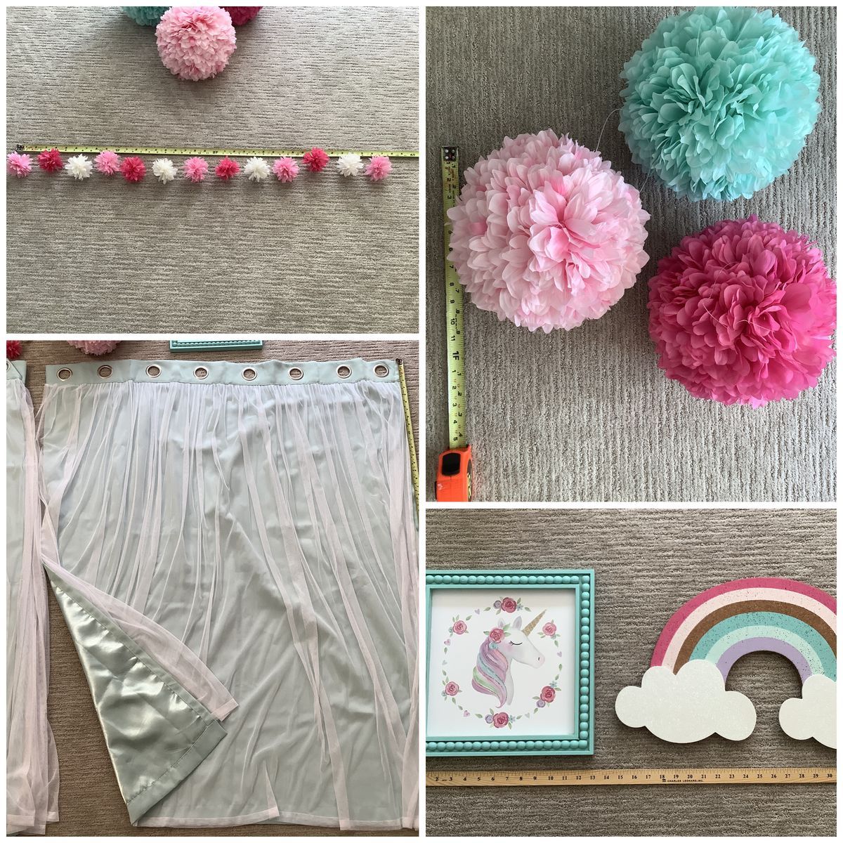 Curtains & Bedroom Decor - turquoise and pink