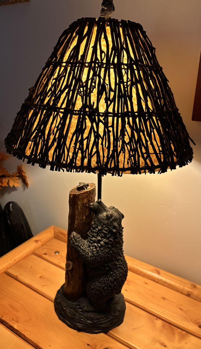 Elegant forest inspired table lamp.