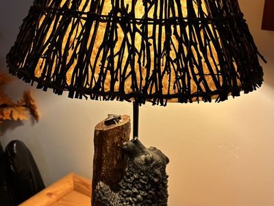 Elegant forest inspired table lamp.