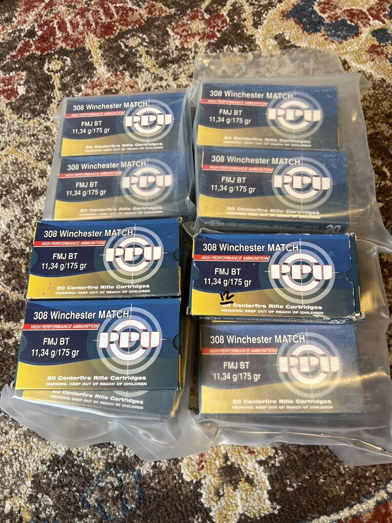 PPU .308 Winchester MATCH — 175gr FMJBT