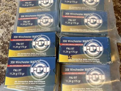 PPU .308 Winchester MATCH — 175gr FMJBT