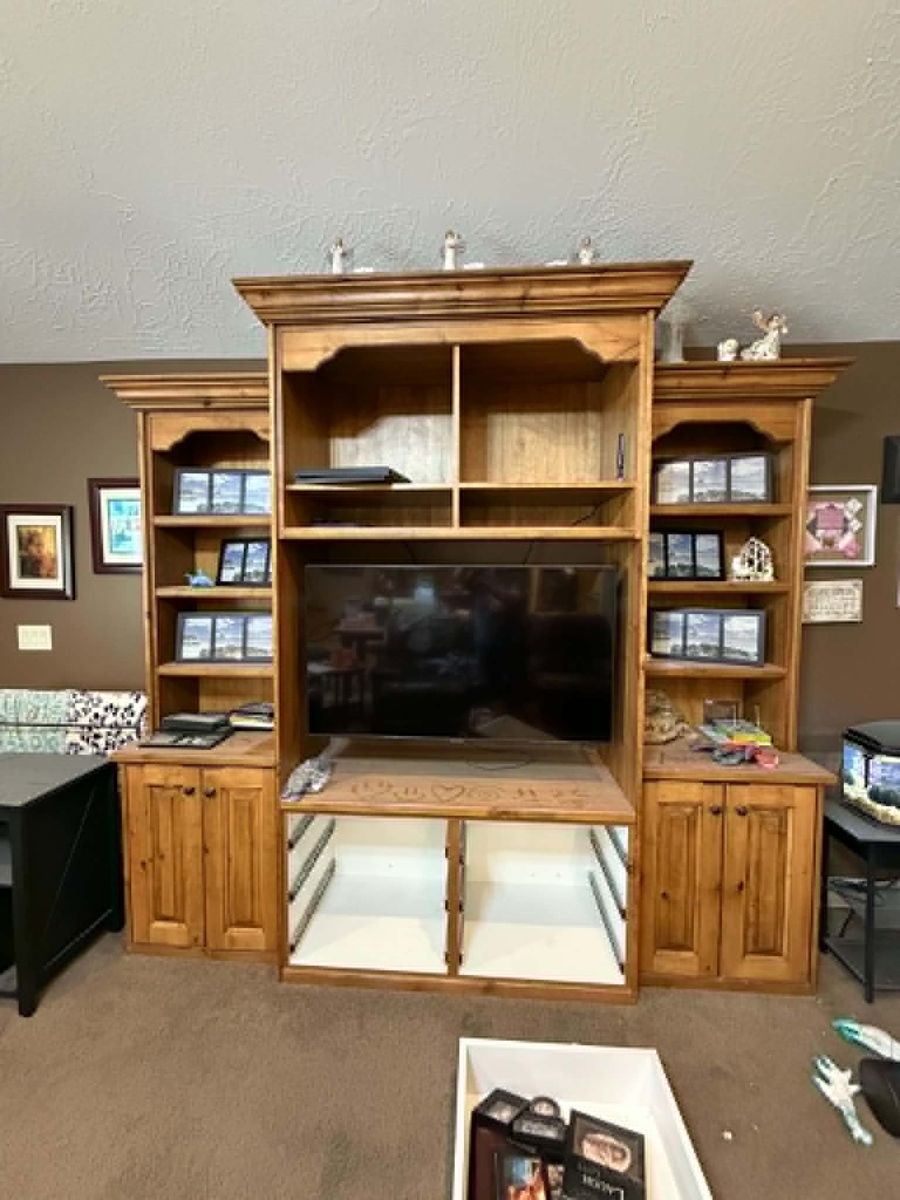Entertainment Center - Beautiful Alder Custom built unit