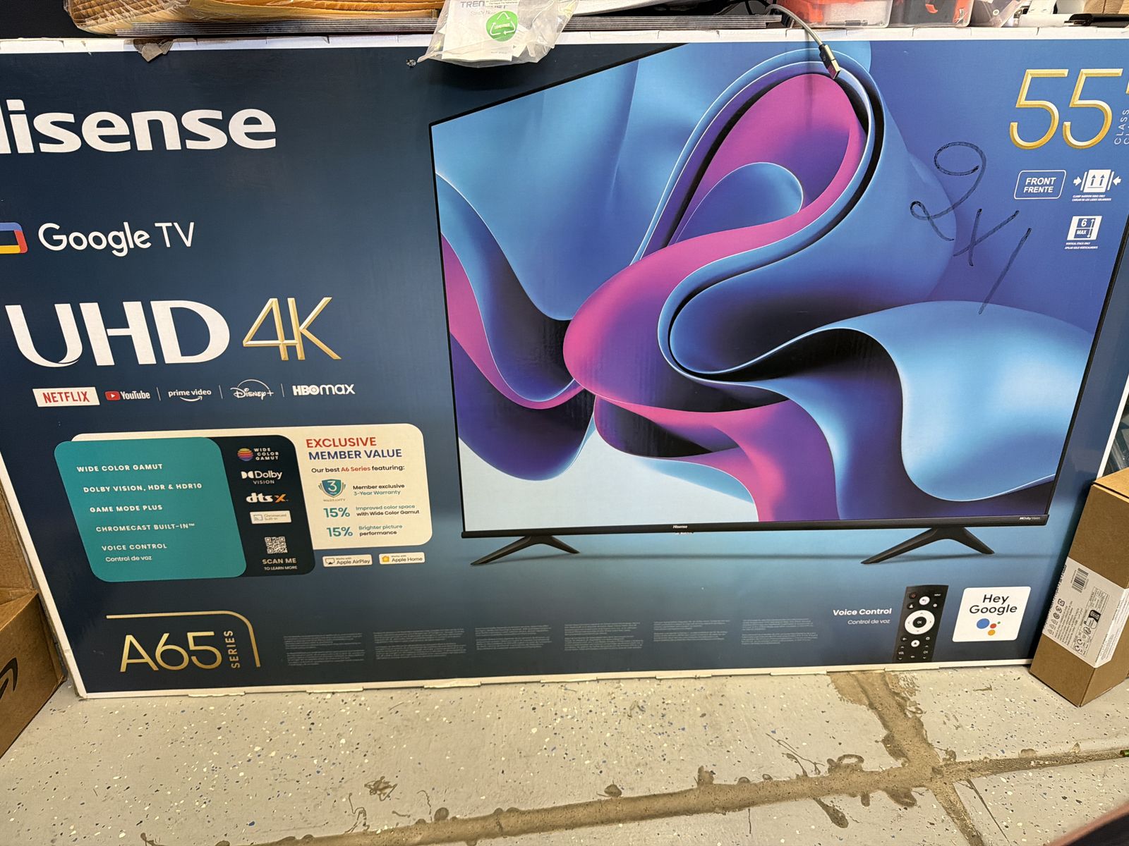55" Hisense A65 Tv - New In Box