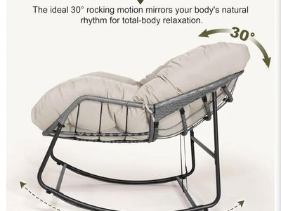 Oversized Egg Rocking Chair for Indoor Outdoor