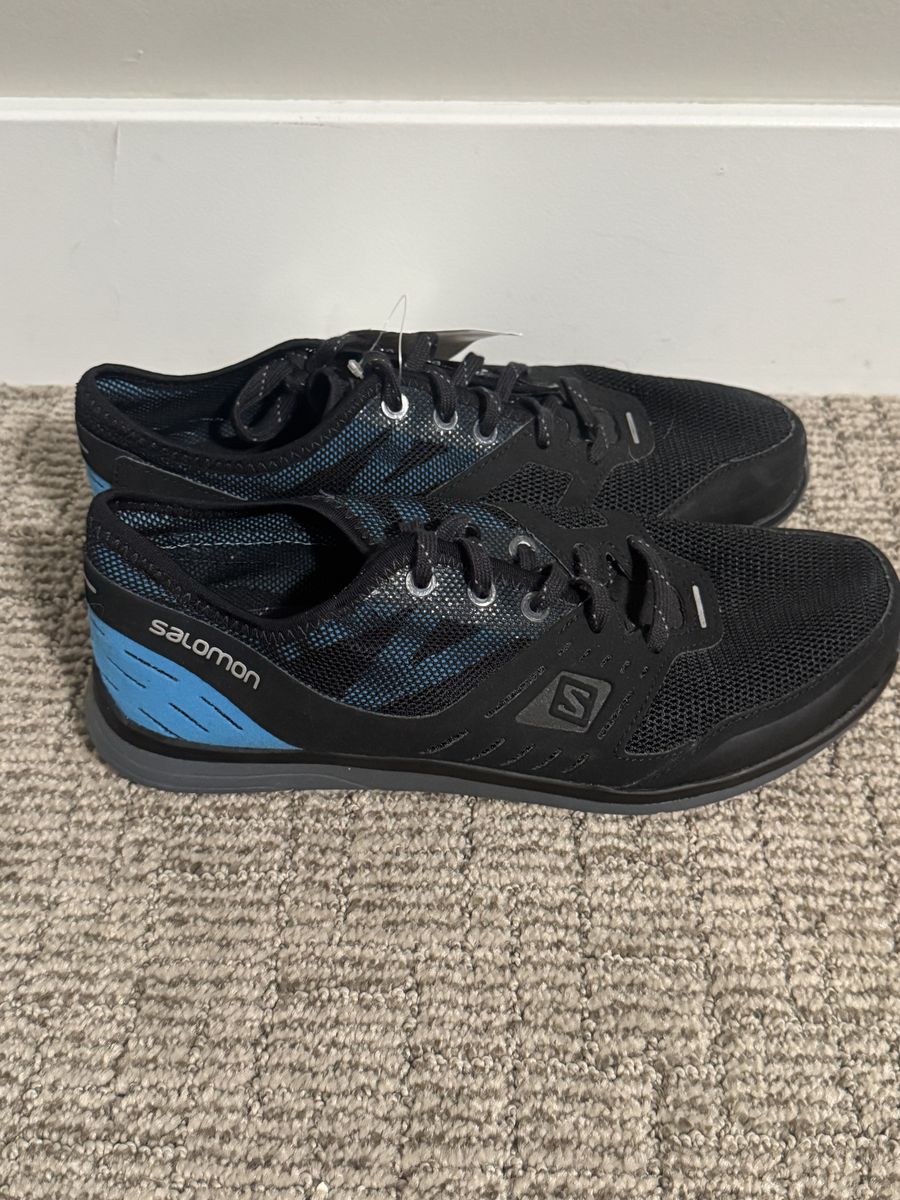 Salomon Cove Shoes Mens Sz 7 Black Mesh Sneakers
