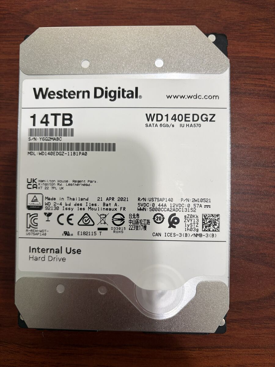 14TB Western Digital Hard Drive