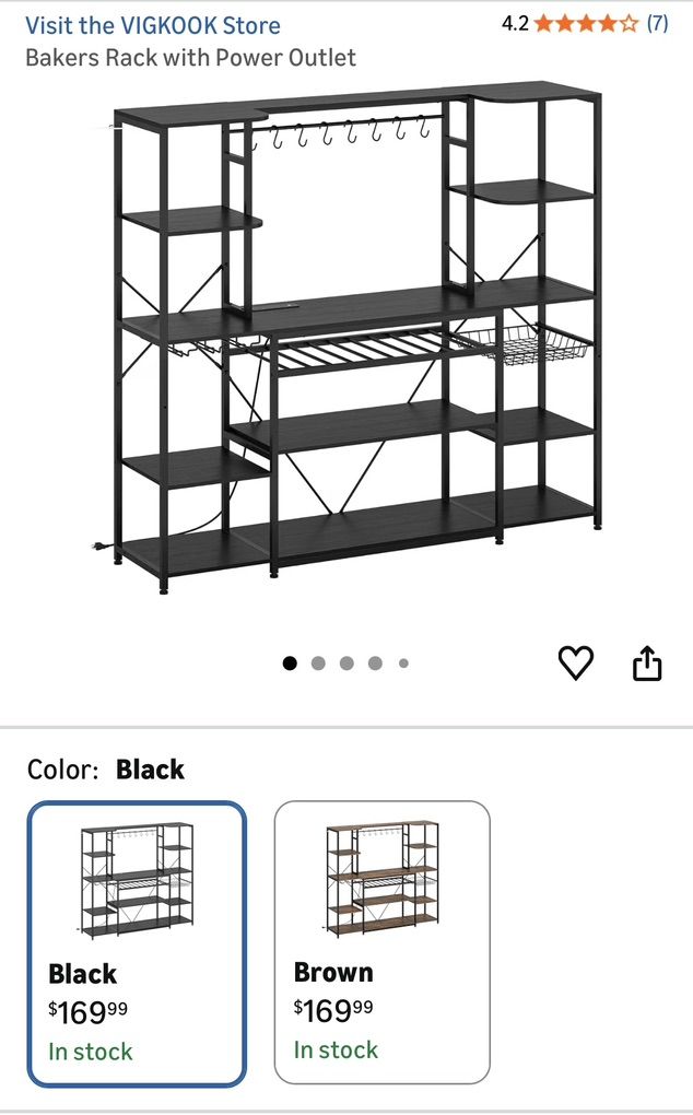 Kitchen Shelf Unit w/ Power Strip