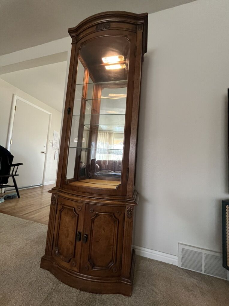 Solid Wood Curio Cabinet