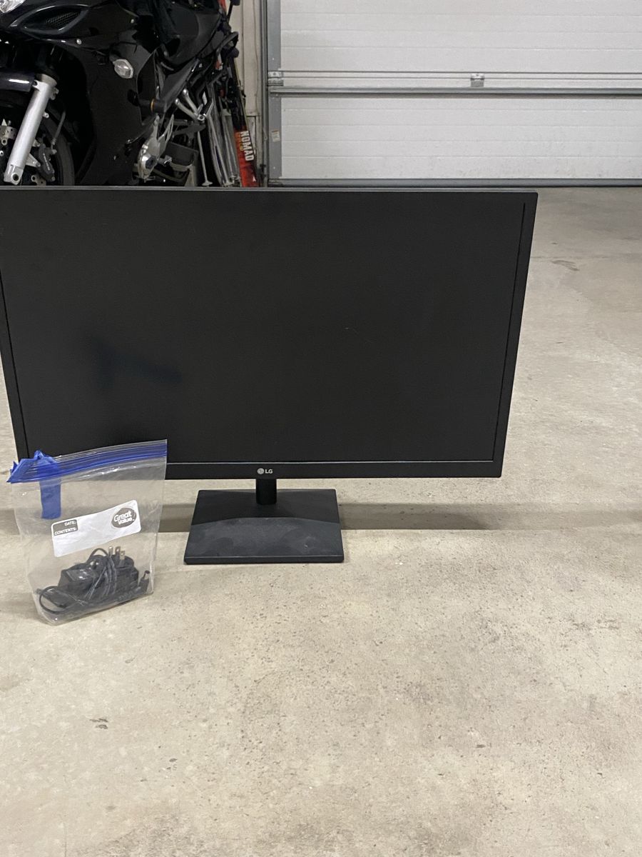 LG 24-inch Class Full HD IPS LED Monitor (27MK430H-B)- Black, Great Condition