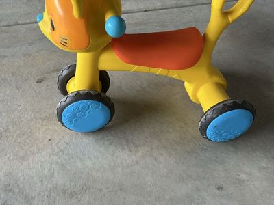 Cat Ride-On Toy Walker - Yellow & Orange