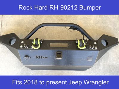 Rock Hard RH-90212 Jeep Front Bumper w/ Winch Plate