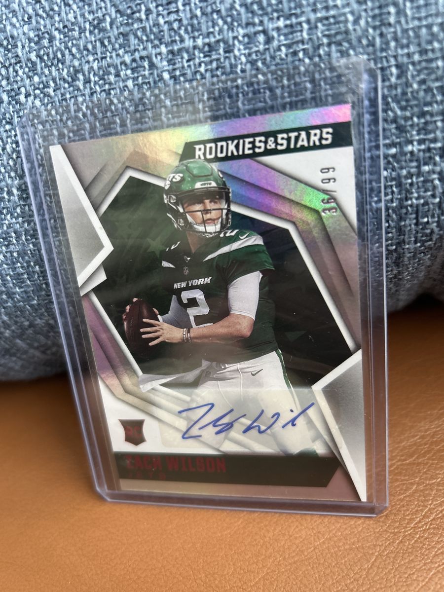2021 Panini Rookies & Stars Zach Wilson Autograph Rookie Card #36/99 New York Jets Hand Signed Auto RC