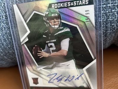 2021 Panini Rookies & Stars Zach Wilson Autograph Rookie Card #36/99 New York Jets Hand Signed Auto RC