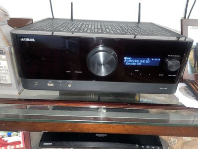 Yamaha RX-V4A 5.2-Channel AV Receiver with Remote Control.
