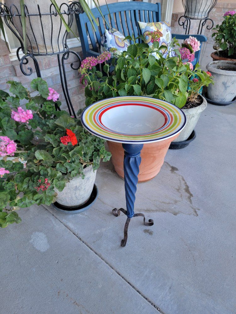 One-of-a-Kind Handmade Birdbath