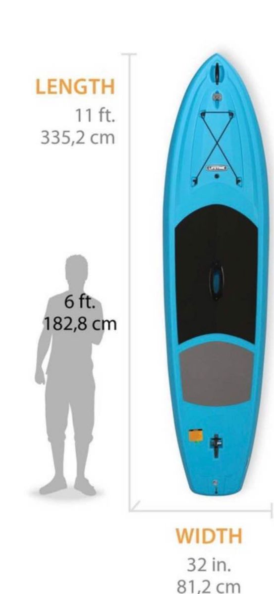 Lifetime Amped 11' Stand-Up Paddleboard (SUP) with Paddle - Blue