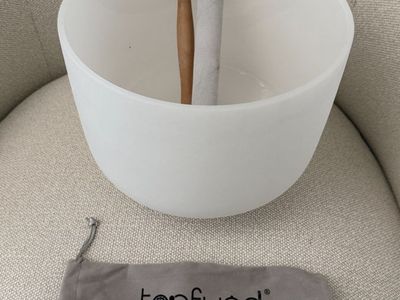TOPFUND Quartz Crystal Singing Bowl With 2 Mallets