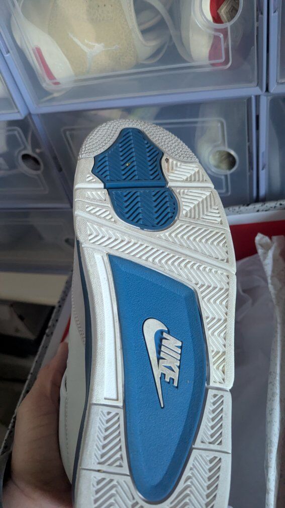 Jordan retro 4. military industrial blue