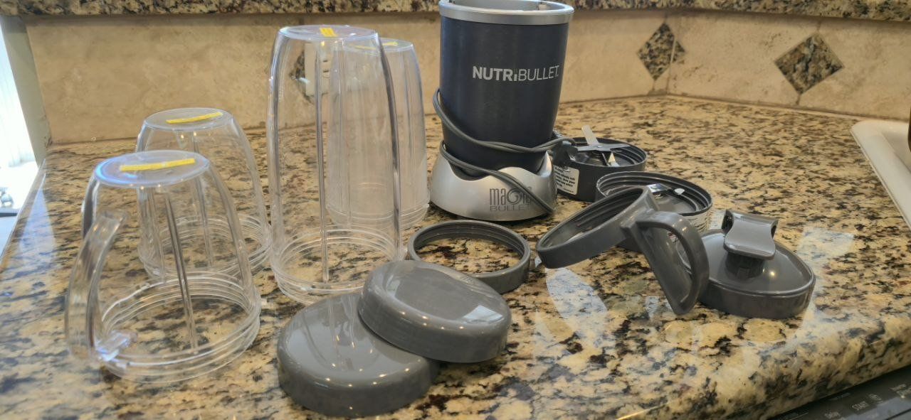 NutriBullet Magic Bullet Personal Blender System - Used, with Multiple Cups & Accessories