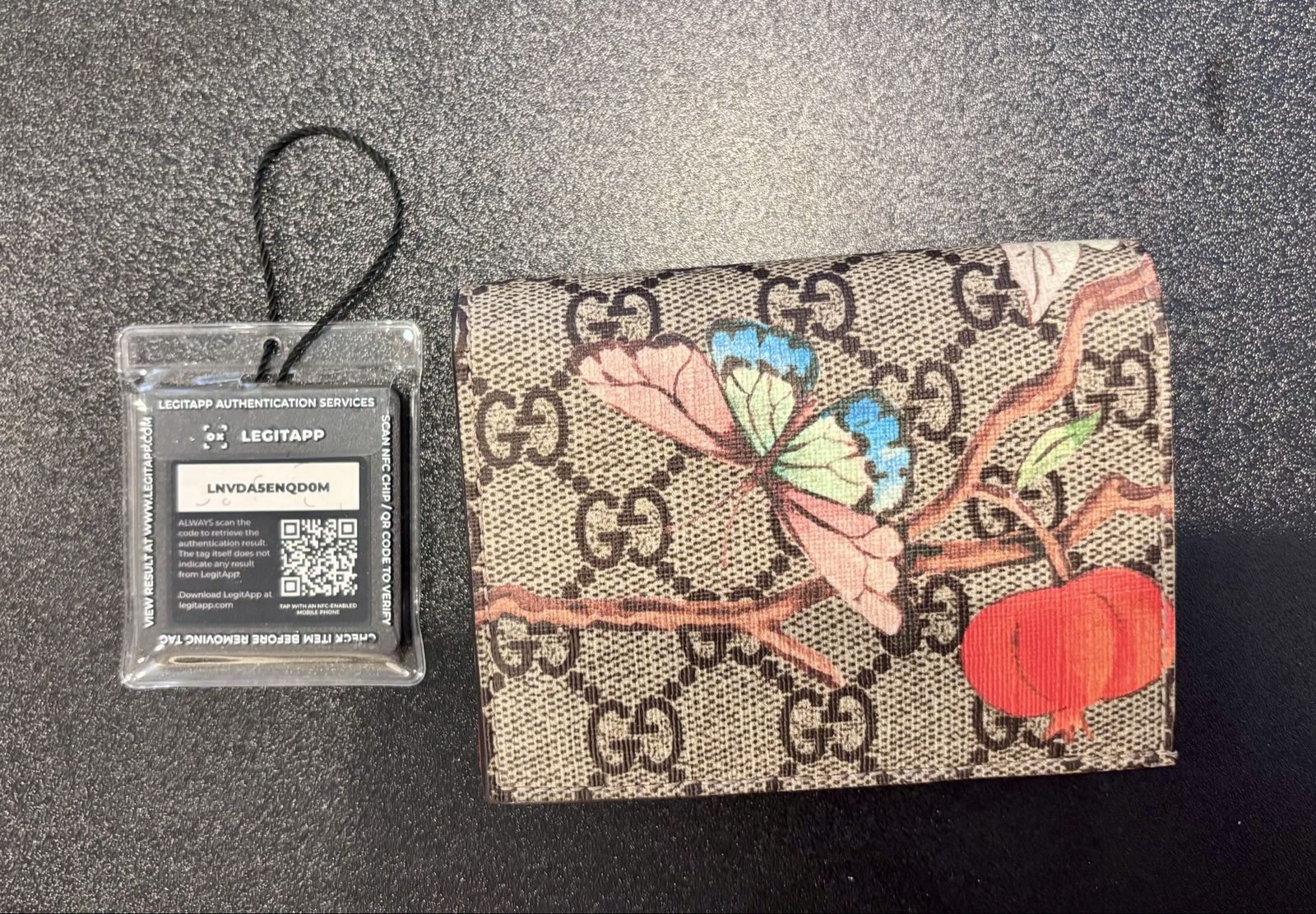 Gucci monogram canvas wallet