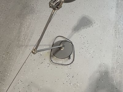 Vintage Industrial Gray Adjustable Desk Lamp with Heavy Base