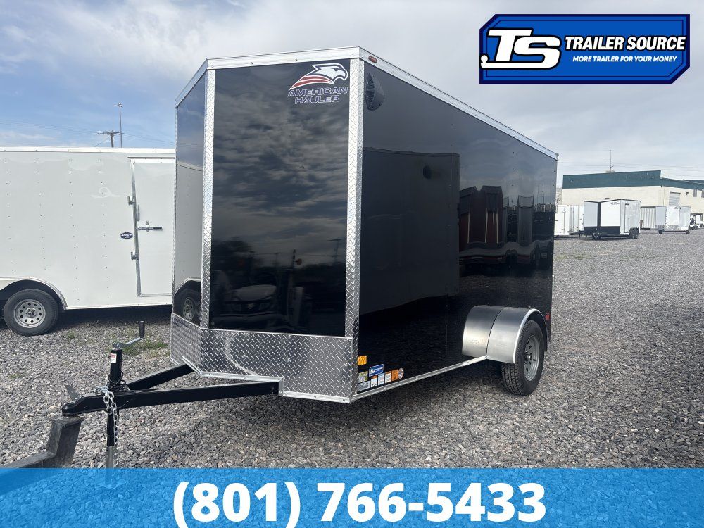 6x12 American Hauler Arrow Enclosed Cargo Trailer - 6'6" Interior - 7K GVWR - Ramp Door
