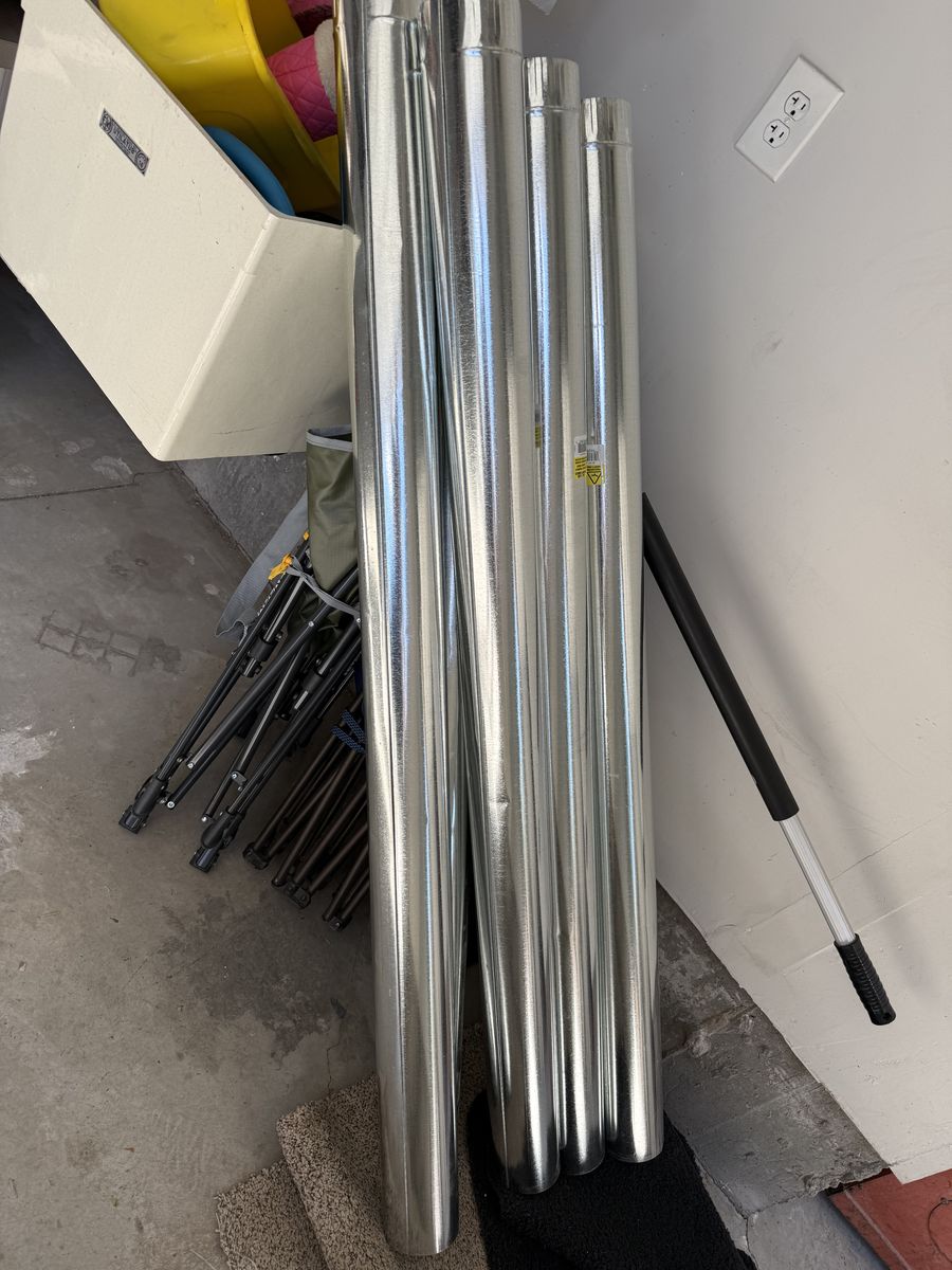 Five 4 Inch Dryer Vent Pipes 5 Feet Long