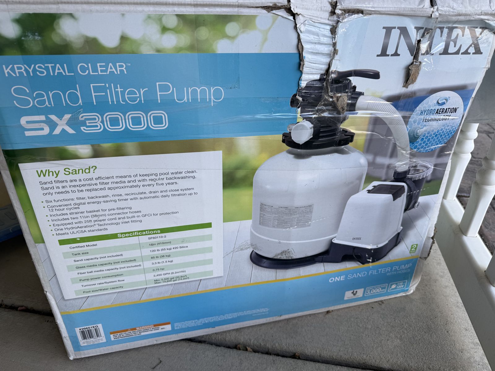 Intex Krystal Clear Sand Filter Pump SX3000