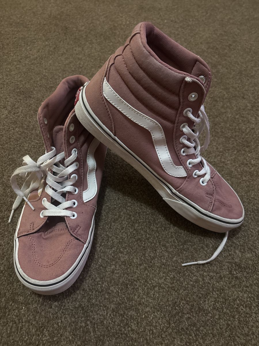Vans High Top Pink Shoes Size 9