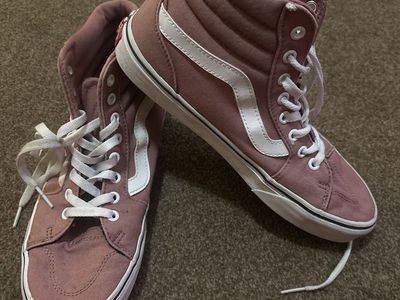 Vans High Top Pink Shoes Size 9