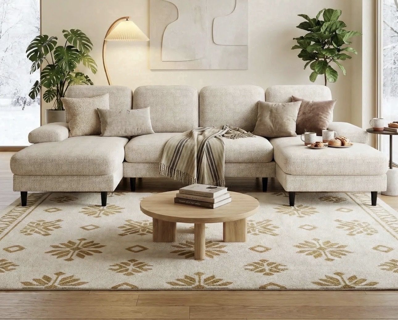 New U-Shaped Sectional Sofa – Still in Box