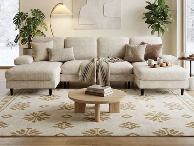 New U-Shaped Sectional Sofa – Still in Box