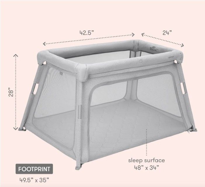 NEW Newton Baby Deluxe Travel Crib & Play Yard – Model 5100GRY – Factory Sealed