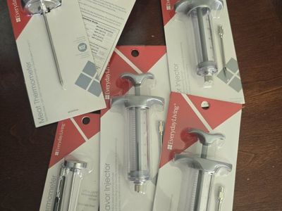 Everyday Living Meat Thermometers & Flavor Injectors - New, Stainless Steel, NSF Certified