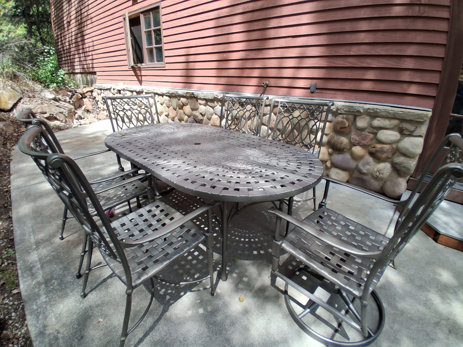 Quality Outdoor Furniture: 6 seater Outdoor Dining set with umbrella (not shown) + More