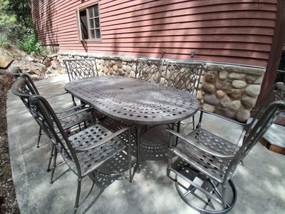 Quality Outdoor Furniture: 6 seater Outdoor Dining set with umbrella (not shown) + More