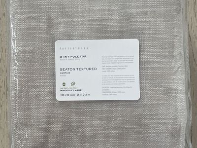 NEW Pottery Barn Seaton Textured Drape 100x96