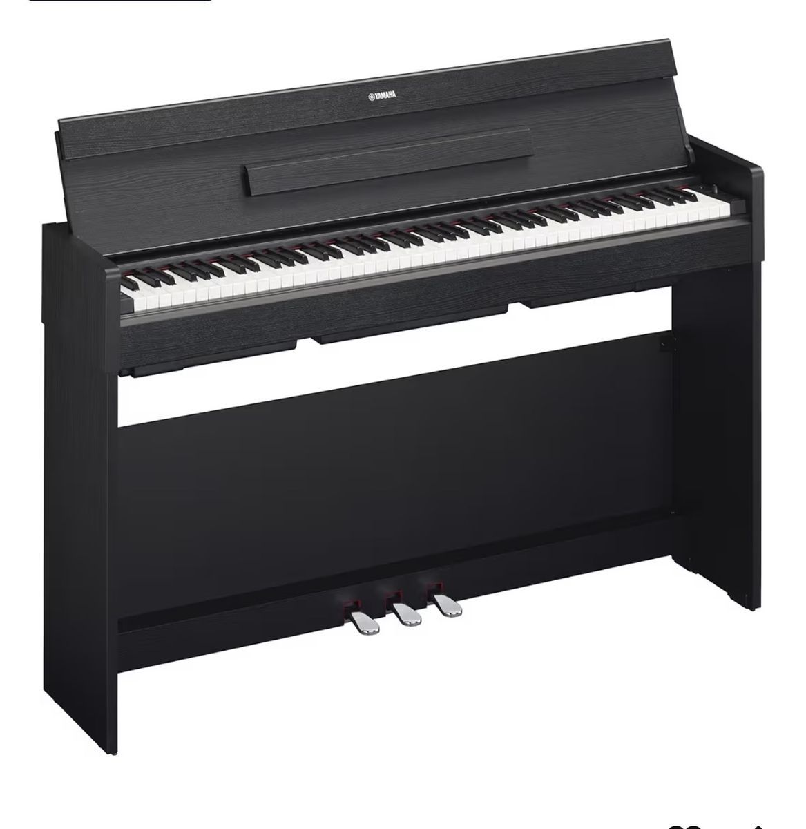 Yamaha Arius Series S35Slim Digital Upright Piano, Grand Sound, Compact Weighted Keyboard, Black