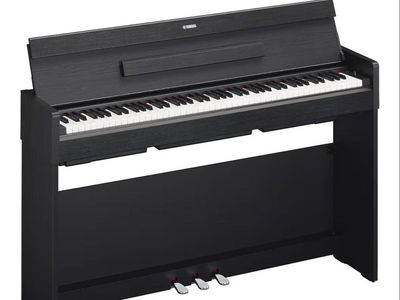 Yamaha Arius Series S35Slim Digital Upright Piano, Grand Sound, Compact Weighted Keyboard, Black