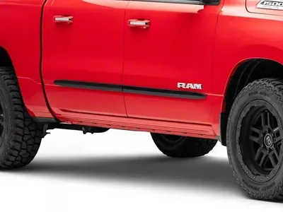 Carrichs Bodyside Moldings; Black (19-23 RAM 1500 Crew Cab)