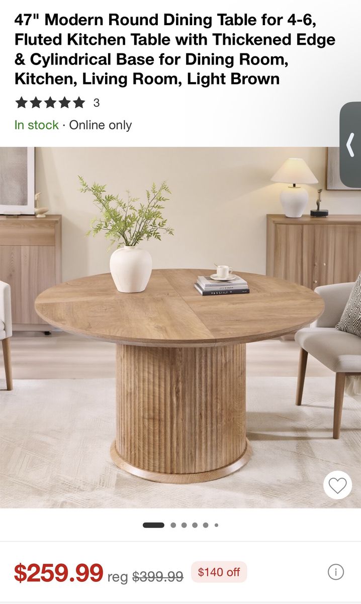 Dining table 47”
