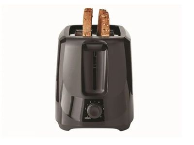 Unbranded 2-Slice Toaster in Black with Wide Slots and 6 Browning Settings