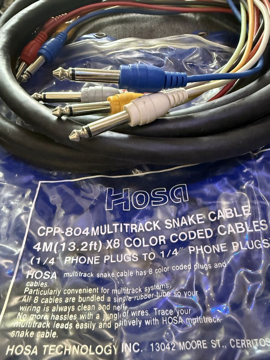 UPDATE - Hosa CPP-804 Multitrack Snake Cable 13.2 FT x 8 and CPP-890  3 FT x 8